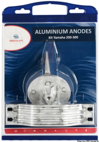 Kit magnesio fuoribordo Yamaha 200/300 HP - 43.353.12 Osculati Anodi, soffietti motore