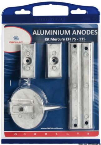 Kit anodi Mercury magnesio 75>115 Efi - 43.357.02 Osculati Anodi, soffietti motore