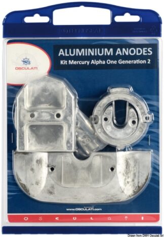 Kit Alpha One magnesio - 43.359.02 Osculati Anodi, soffietti motore