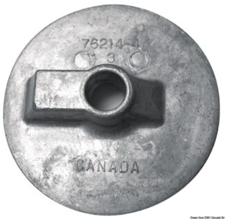 Anodo magnesio pinna piatta Bravo - 43.423.21 Osculati Anodi, soffietti motore