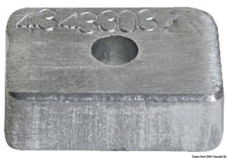 Anodo alluminio Mercury 4/5/6 HP - 43.433.04 Osculati Anodi, soffietti motore