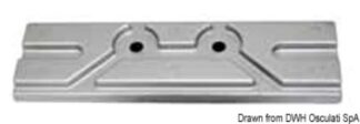 Anodo magnesio piastra FB Mercury/Mariner 150 HP - 43.434.32 Osculati Anodi, soffietti motore
