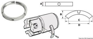 Kit anodi magnesio Volvo SailDrive 3 p. - 43.535.11 Osculati Anodi, soffietti motore