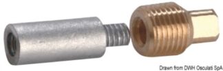 Anodo Volvo 85 mm x Ø 1/2’’ BSPT - 43.540.11 Osculati Anodi, soffietti motore