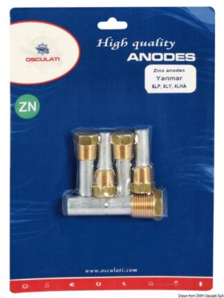 Kit entrobordo Yanmar 6LP/6LY/4LH - 43.544.05 Osculati Anodi, soffietti motore
