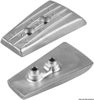 Anodo magnesio piede Volvo mm 63x91 - 43.554.34 Osculati Anodi, soffietti motore