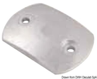 Piastra zinco mm 80x55 - 43.600.05 Osculati Anodi, soffietti motore