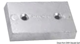 Anodo per trasmissione Arneson 157x101x22 - 43.650.05 Osculati Anodi, soffietti motore