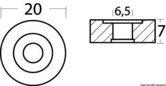 Anodo alluminio Mercury a rondella - 43.824.92 Osculati Anodi, soffietti motore