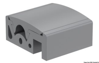 Profilo parabordo QBE 90 grigio RAL 7047 - 44.100.02 Osculati Profili parabordo