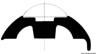 Base per profili PVC bianco 45 mm - 44.480.19 Osculati Profili parabordo