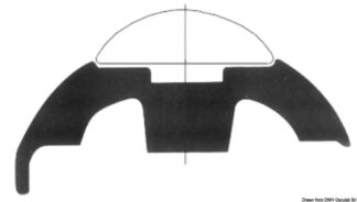 Base per profili PVC bianco 60 mm - 44.480.22 Osculati