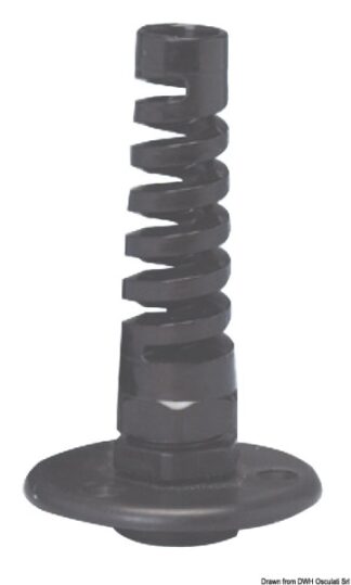 Kit passaparatia in nylon nero e flangia inox - 45.028.23 Osculati Timonerie