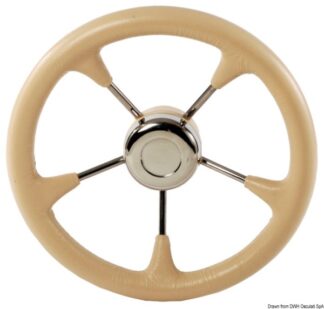 Volante poliuretano crema con raccordo - 45.128.04 Osculati Timonerie