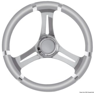 Volante B inox/grigio 350 mm - 45.136.02 Osculati Timonerie