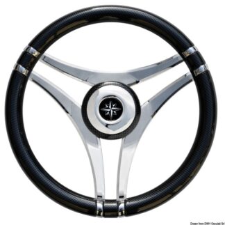 Volante IMPACT carbon look Ø 350 mm razze acciaio - 45.141.04 Osculati Timonerie
