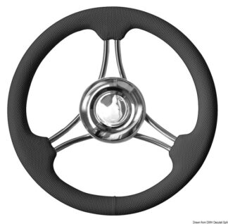 Volante razze curvo nero mm 350 - 45.152.01 Osculati Timonerie