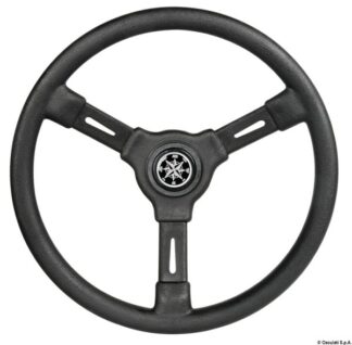 Volante nero 3 razze 355 mm - 45.158.05 Osculati Timonerie