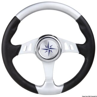 Volante Skipper nero/argento mm 350 - 45.158.41 Osculati Timonerie