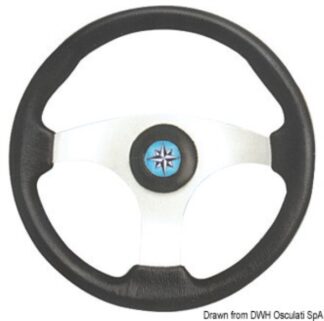 Volante Technic nero/argento - 45.163.03 Osculati Timonerie