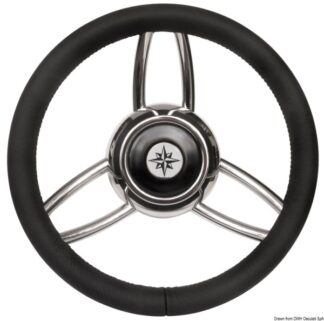 Volante Bliz poliuretano morbido nero - 45.169.01 Osculati Timonerie