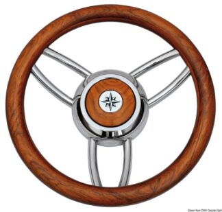 Volante Bliz legno opaco teak - 45.169.04 Osculati Timonerie