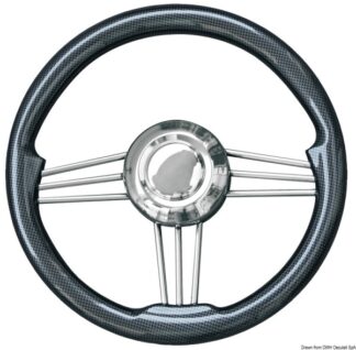 Volante inox+carbonio 350 mm - 45.175.35 Osculati Timonerie