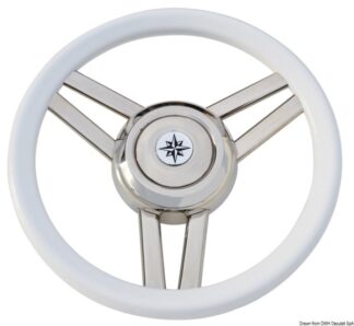 Volante Magnifico 3 razze Ø mm 350 bianco - 45.177.03 Osculati Timonerie