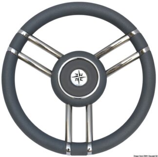 Volante Apollo inox+poliuretano Ø 350 mm grigio - 45.178.12 Osculati Timonerie