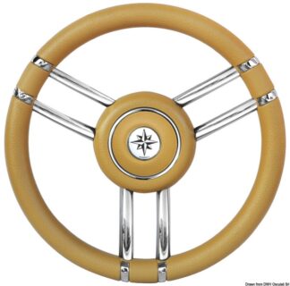 Volante Apollo inox+poliuretano Ø 350 mm avorio - 45.178.17 Osculati Timonerie