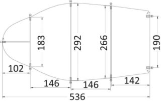 Telone universale cm 427/488 grigio 300D - 46.503.03 Osculati Tendalini