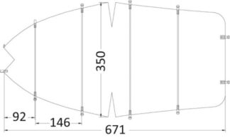 Telone universale cm 550/610 grigio 300D - 46.503.09 Osculati Tendalini