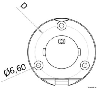 Boccola da incasso inclinata con cerniera - 46.819.01 Osculati Tendalini