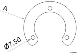 Controflangia di montaggio - 46.814.90 Osculati Tendalini