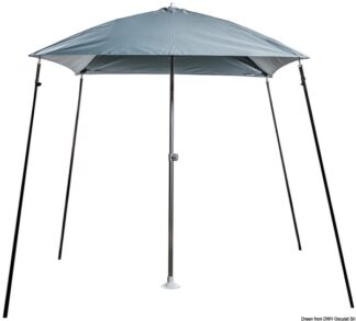Ombrellone "PARASOL" pieghevole per barca grigio - 46.891.03 Osculati Tendalini