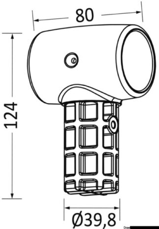Giunto a T per T top tubo 44 mm - 48.180.13 Osculati Sedili, tavoli, gambe, roll bar e portaoggetti
