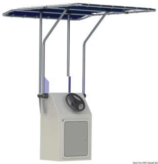 T-Top Alluminio retrattile 1,40 X 1,70 mt - 48.192.03 Osculati Sedili, tavoli, gambe, roll bar e portaoggetti