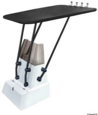 T-Top professionale Heavy Duty nero con telo nero - 48.193.02 Osculati Sedili, tavoli, gambe, roll bar e portaoggetti