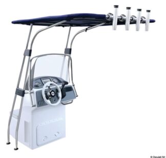 T-Top in lega leggera 1700x1400x2010 mm Blu - 48.194.12 Osculati Sedili, tavoli, gambe, roll bar e portaoggetti