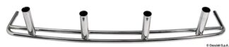 T-Top in acciaio inox con 4 portacanne - 48.195.51 Osculati Sedili, tavoli, gambe, roll bar e portaoggetti