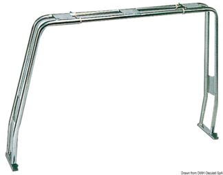 Roll bar abbattibile 130 cm - 48.197.00 Osculati Sedili, tavoli, gambe, roll bar e portaoggetti