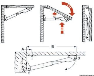 Supporto tavolo Rakego 60 kg 20/35 mm - 48.302.00 Osculati Sedili, tavoli, gambe, roll bar e portaoggetti