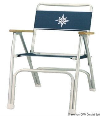 Sedia pieghevole Beach blu - 48.353.01 Osculati Sedili, tavoli, gambe, roll bar e portaoggetti