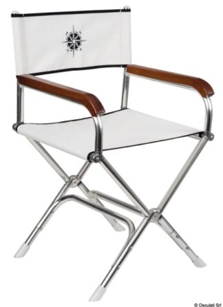 Sedia pieghevole Director poliestere bianco - 48.353.17 Osculati Sedili, tavoli, gambe, roll bar e portaoggetti