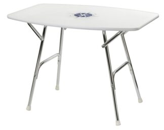 Tavolo pieghevole ovale 95 x 66 cm - 48.354.10 Osculati Sedili, tavoli, gambe, roll bar e portaoggetti