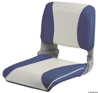 Sedile con schienale ribaltab.e sfil. Bianco/blu - 48.402.03 Osculati Sedili, tavoli, gambe, roll bar e portaoggetti