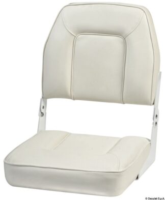 Sedile con schienale ribaltabile De Luxe bianco - 48.403.01 Osculati Sedili, tavoli, gambe, roll bar e portaoggetti