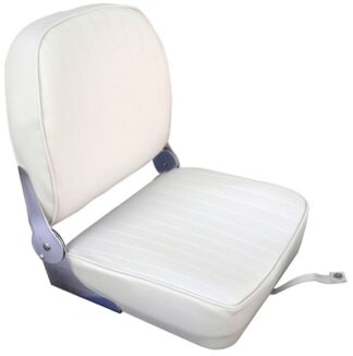 Sedile schienale ribaltabile in vinile bianco - 48.404.01 Osculati Sedili, tavoli, gambe, roll bar e portaoggetti