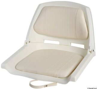 Sedile bianco con schienale ribaltabile - 48.405.00 Osculati Sedili, tavoli, gambe, roll bar e portaoggetti
