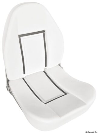 Sedile comfort CP48 con schienale alto ribaltabile da rivestire - 48.409.01 Osculati Sedili, tavoli, gambe, roll bar e portaoggetti